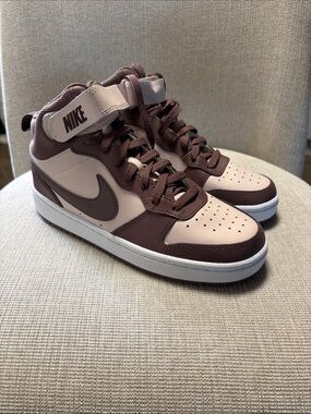 Nike Court Borough Mid 2 Sneakers in Mauve and Rose